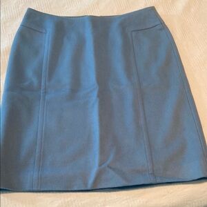 Ann Taylor Blue Pencil Skirt made out of virgin wool and cashmere